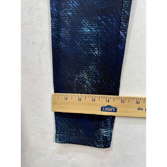 Clara SunWoo Ankle Pants Womens Small Black Blue Pull On Leggings Stretch USA - Picture 6 of 9